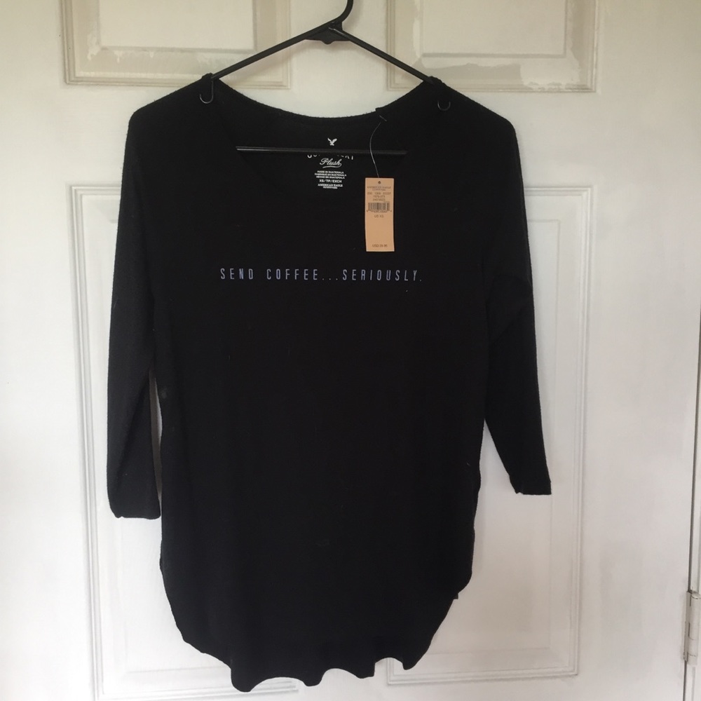 NWT American eagle black tee - Picture 1 of 2